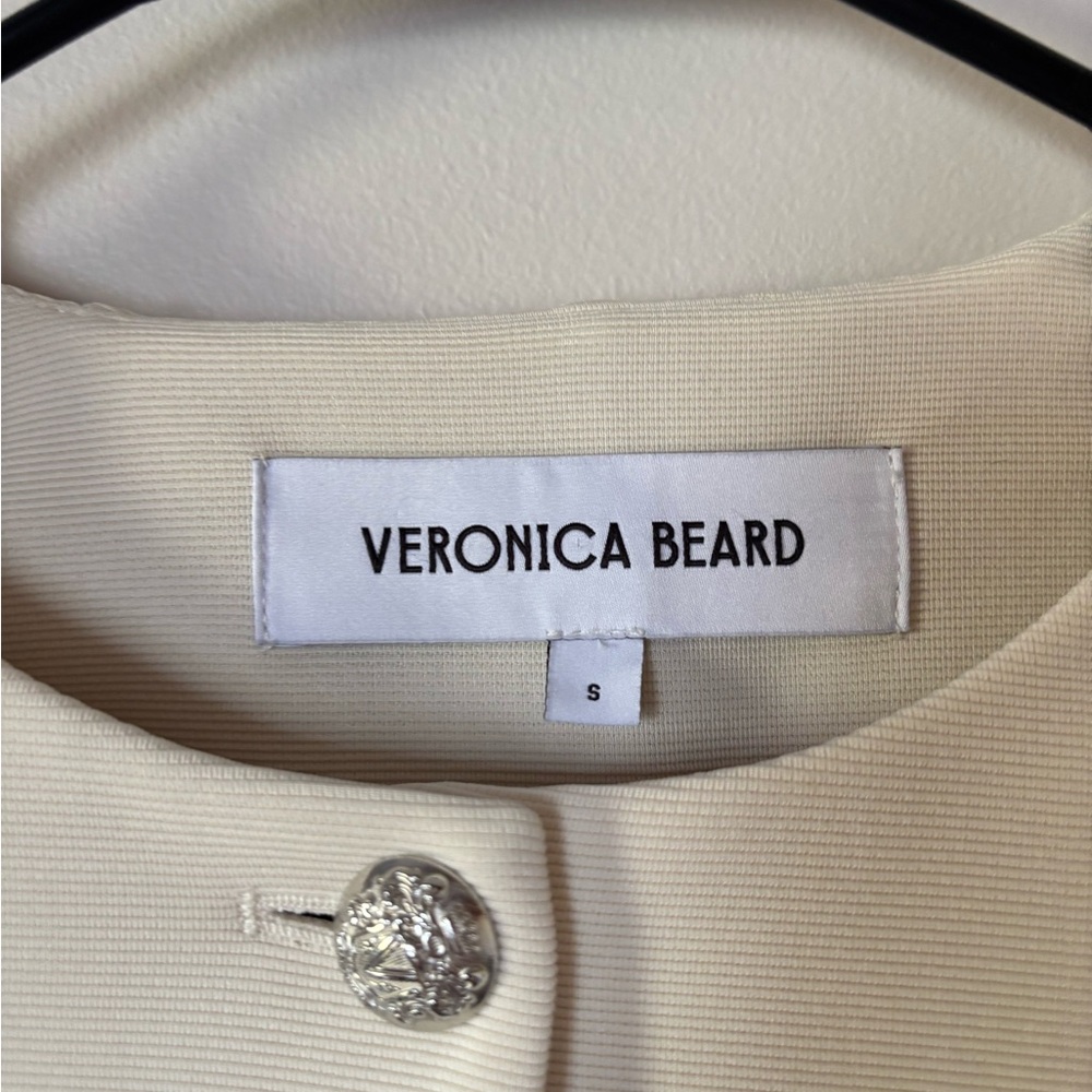 Veronica Beard Cream Structured Blazer Jacket Gol… - image 2